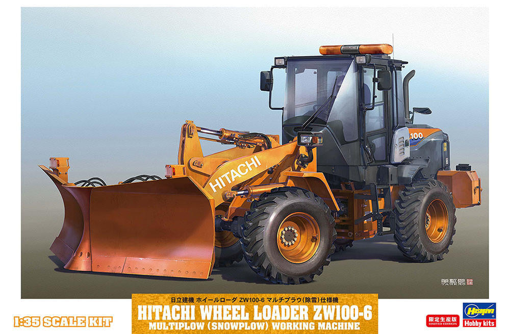 Hasegawa 1/35 Hitachi ZW100-6 Loader/Plow 66102
